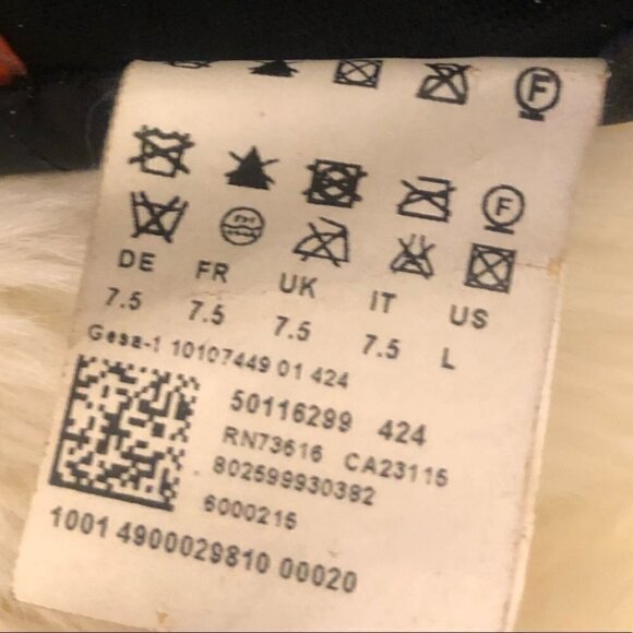 Women’s Navy Hugo Boss Leather Gloves Sz.L - Picture 6 of 7